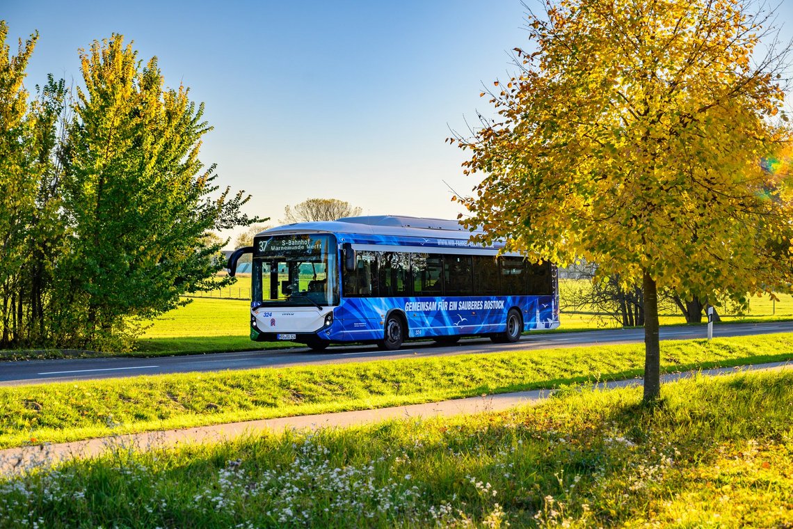 Electric bus of the regional transport company RSAG